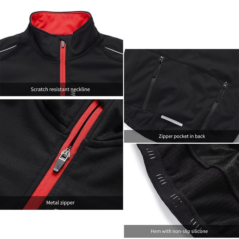 Велосипедная куртка WOSAWE Мужская термофлисовая ветрозащитная велосипедная куртка