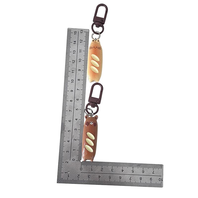 Милый мультяшный брелок с багетами Kawaii, брелок с хлебом в виде животных для женщин и мужчин, автомобильный брелок для ключей, сумка, подвеска, украшение, подарки для пары