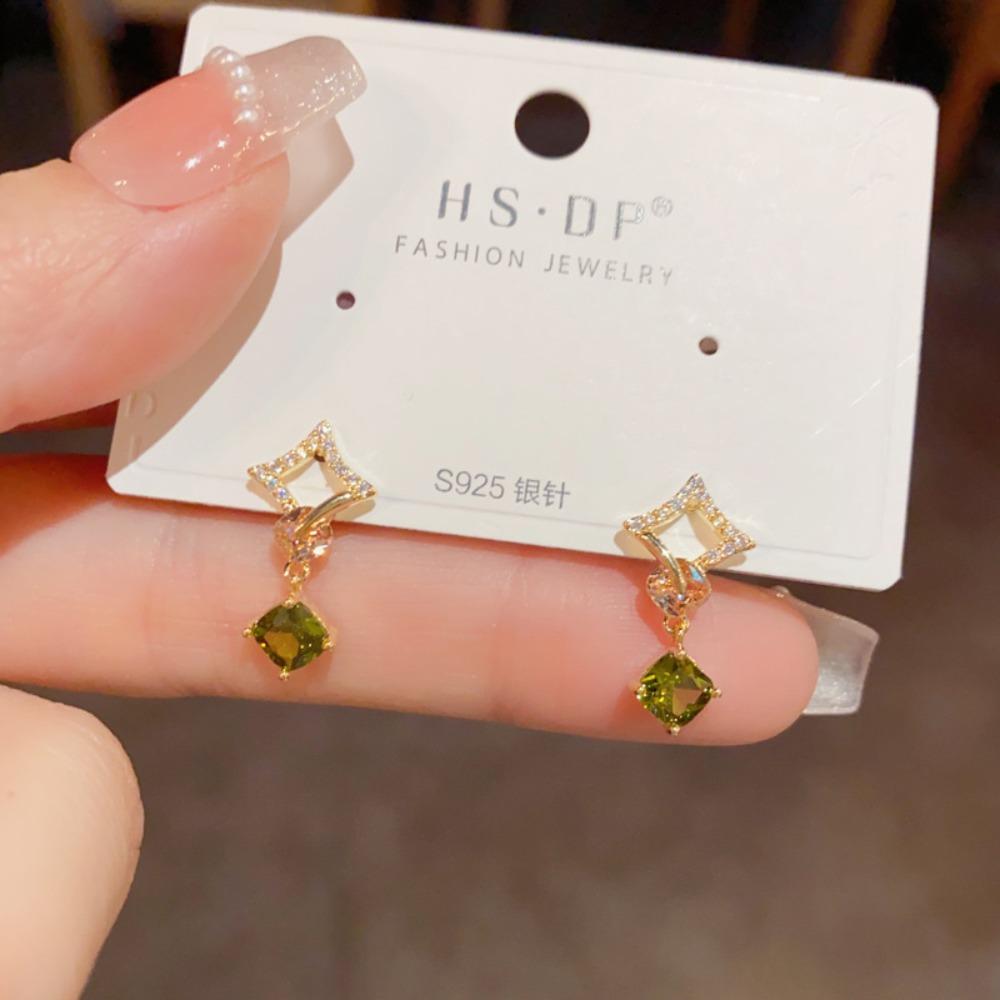Aesthetic Women's Dangle Earrings Simple Stud Earrings Exquisite Square Drop Earrings  Bridal