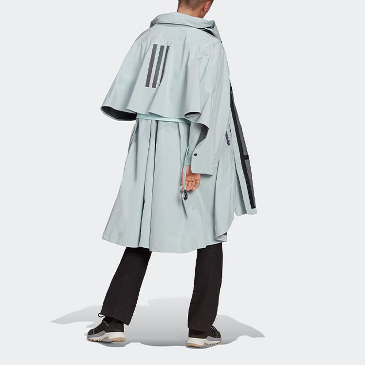 Adidas Длинная куртка с принтом логотипа и цветными блоками, женская куртка зеленого цвета GP3104