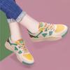 Fashion Trendy Thick Soled Retro Women's Shoes 2024 New Leather Face Color Blocked Daily Casual Sports Women's Shoes Zapatos De Mujer