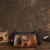 Genuine Leather Retro Embossed Women Bag Hand Painted Versatile Cowhide Shoulder & Crossbody Bags