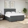 Maison Exclusive - Основание для кровати с ламелями и матрасом Темно-серый 200x200 см Ткань