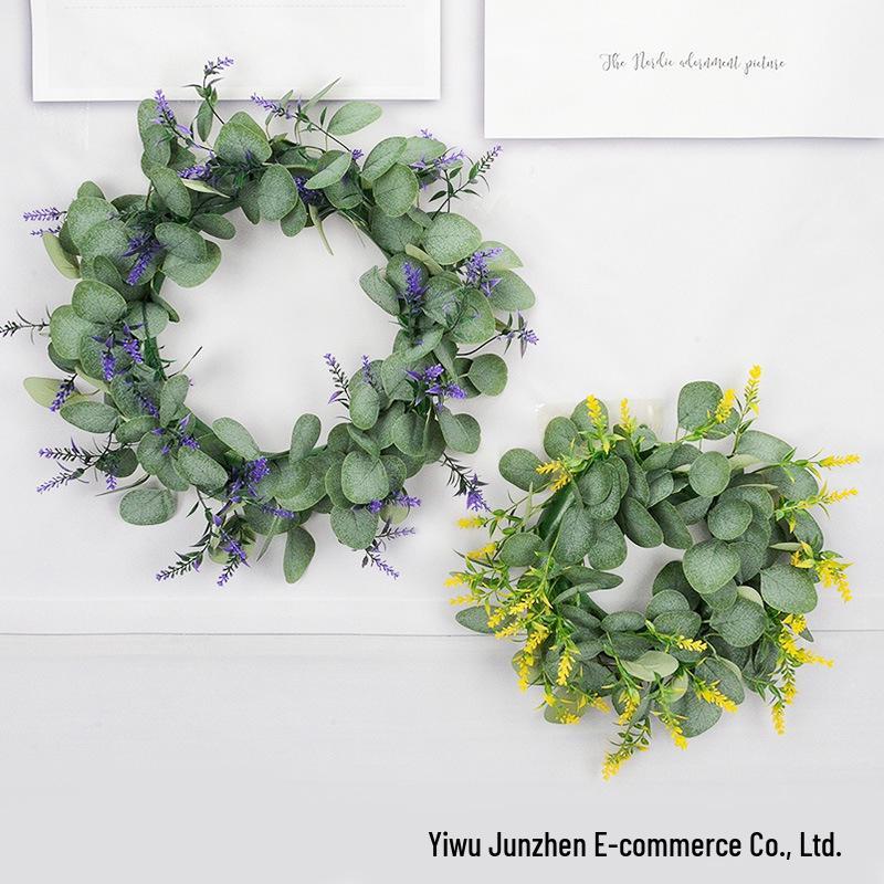 Eucalyptus Garden Wreath: Christmas & Wedding Hanging Ornament for Doors