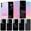 Люби Себя Цветочное Сердце Линия Kpop Мягкий Чехол Для Samsung Galaxy S25 S24 S23 S22 Ultra Чехол Для Телефона S20 FE S21 Plus S25Ultra S24