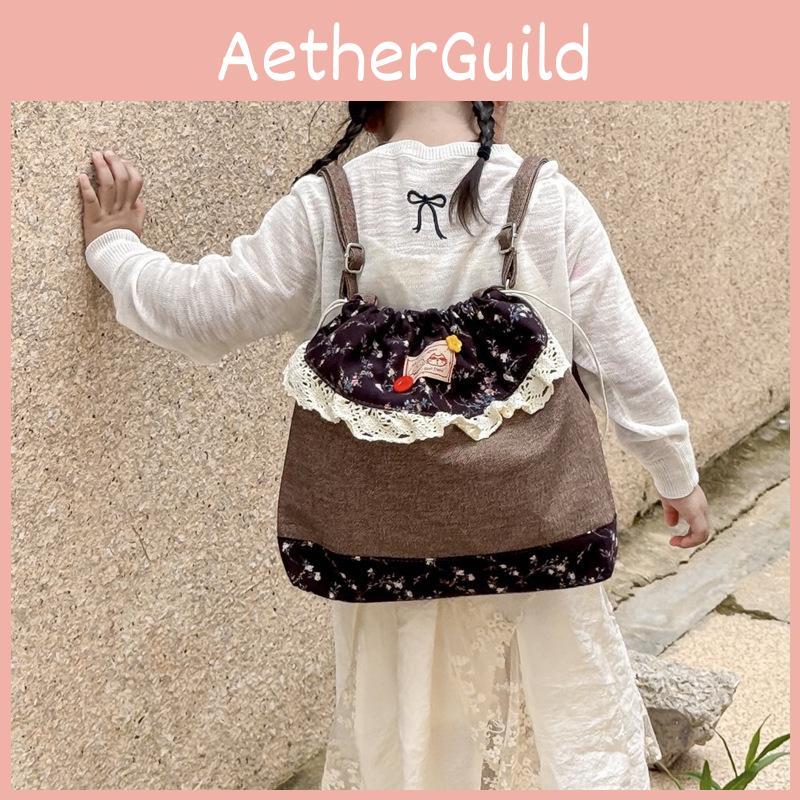 Lace Checkered Pattern Backpack With Cute Color Block Design For Kindergarten Boys And Girls