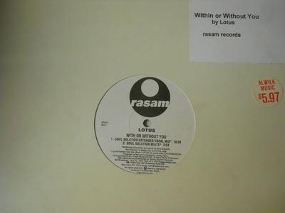 Пластинка 12 дюймов LOTUS - Within Or Without You RSM001 Ras? Музыка 2000 США Танцевальная и электронная Б/У