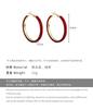 2025 Vintage Velvet Fabric Exaggerated Large Metal Hoop Earrings For Women Party Elegant Charm Autumn Winter Jewelry Accessories
