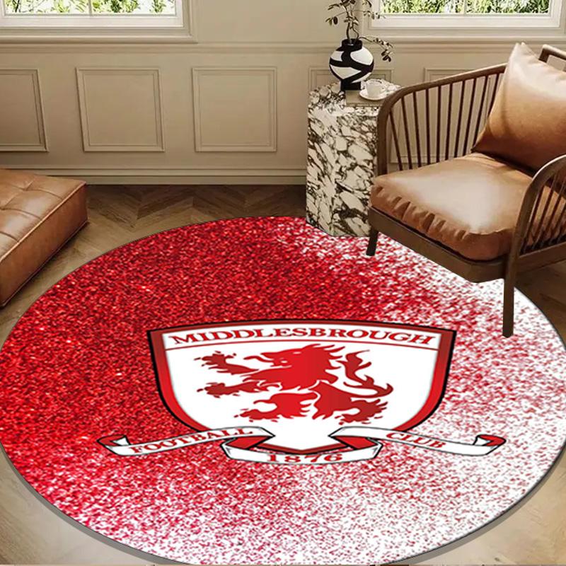 1PC rug Football Club Emblem Round mat Home Decor, Chair rug For livingroom,Bedroom, doormat home decor Birthday Gift Christmas Gifts