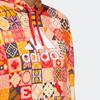 adidas Cny Новогодний геометрический узор с полным принтом, длинный рукав, толстовка с капюшоном, женская толстовка с капюшоном, красная HI3262