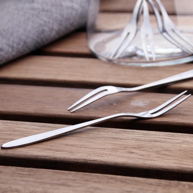 HANYANG Фруктовая вилка из нержавеющей стали с двумя зубьями Западная вилка Фруктовая вилка Закуски Десертные вилки