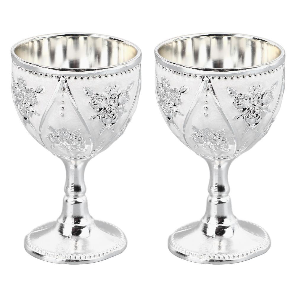 Embossed Wine Glass Zinc Alloy Chalice Goblet Drinking Cup For Renaissance Gifts