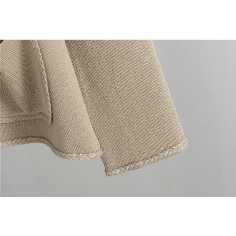 Осенне-зимняя женская маленькая вязаная юбка в парфюмерном стиле из двух предметов, свободная повседневная юбка до середины тела, костюм, юбка-свитер