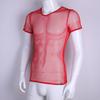 Summer Cool Mesh Slim Casual Short Sleeve T-Shirt Mesh T-Shirt Man See Through Vest Tops