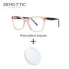 ZENOTTIC Acetate Prescription Eyeglasses Square Full Rim Progressive Optical Glasses For Women Myopia Hyperopia Anti-blue Light