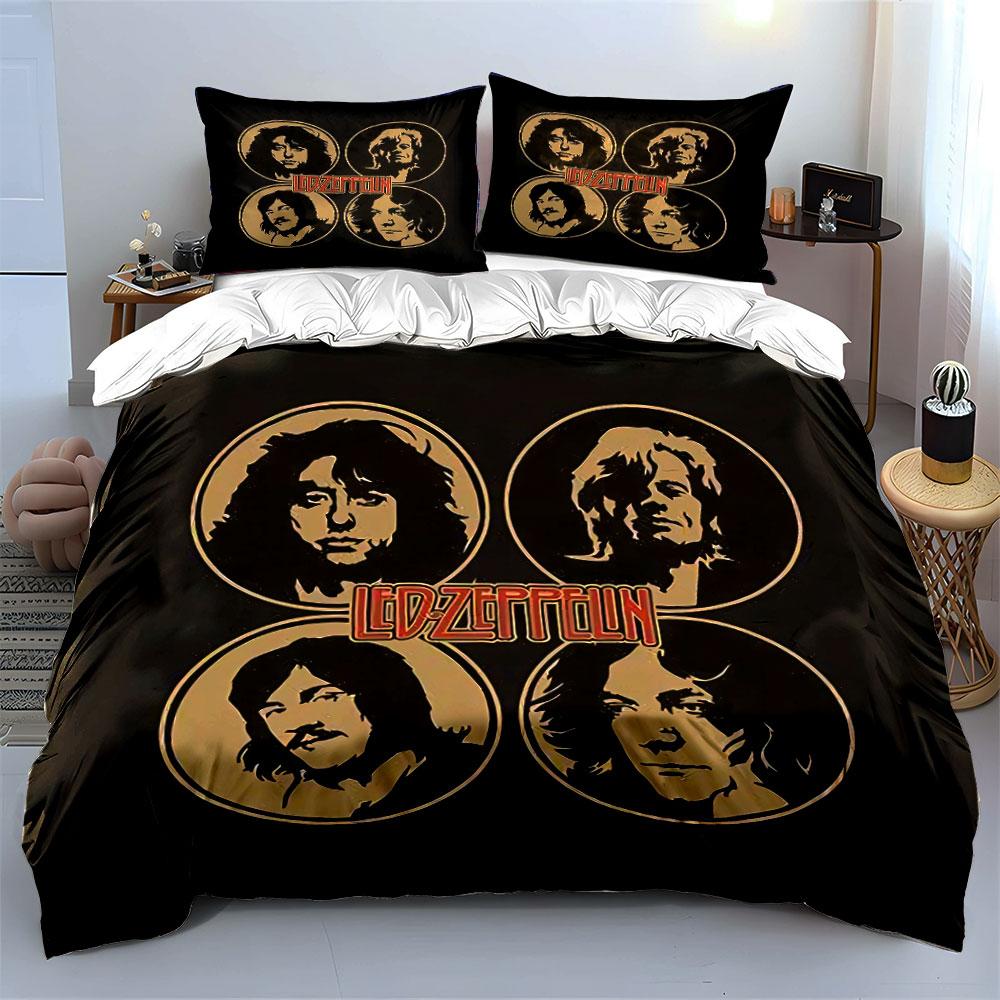 Band Silhouette Design Print Bedding Duvet Cover Set Duvet Cover Pillowcases  (1*Duvet Cover 2*Pillowcases, without duvet insert)