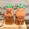 Мультяшная клавиатура Capybara Fidget Keychain со звуком и светом для снятия стресса для детей и взрослых