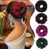 1 шт. Аксессуары для волос Универсальный головной убор Прическа пучок Многослойный дизайн Высокоэластичные резинки для волос Французский стиль Разноцветный
