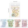 Colorful PET Sticker Shell Like Glow Stickers With Color Flower For Diy Diary Album Scrapbooking