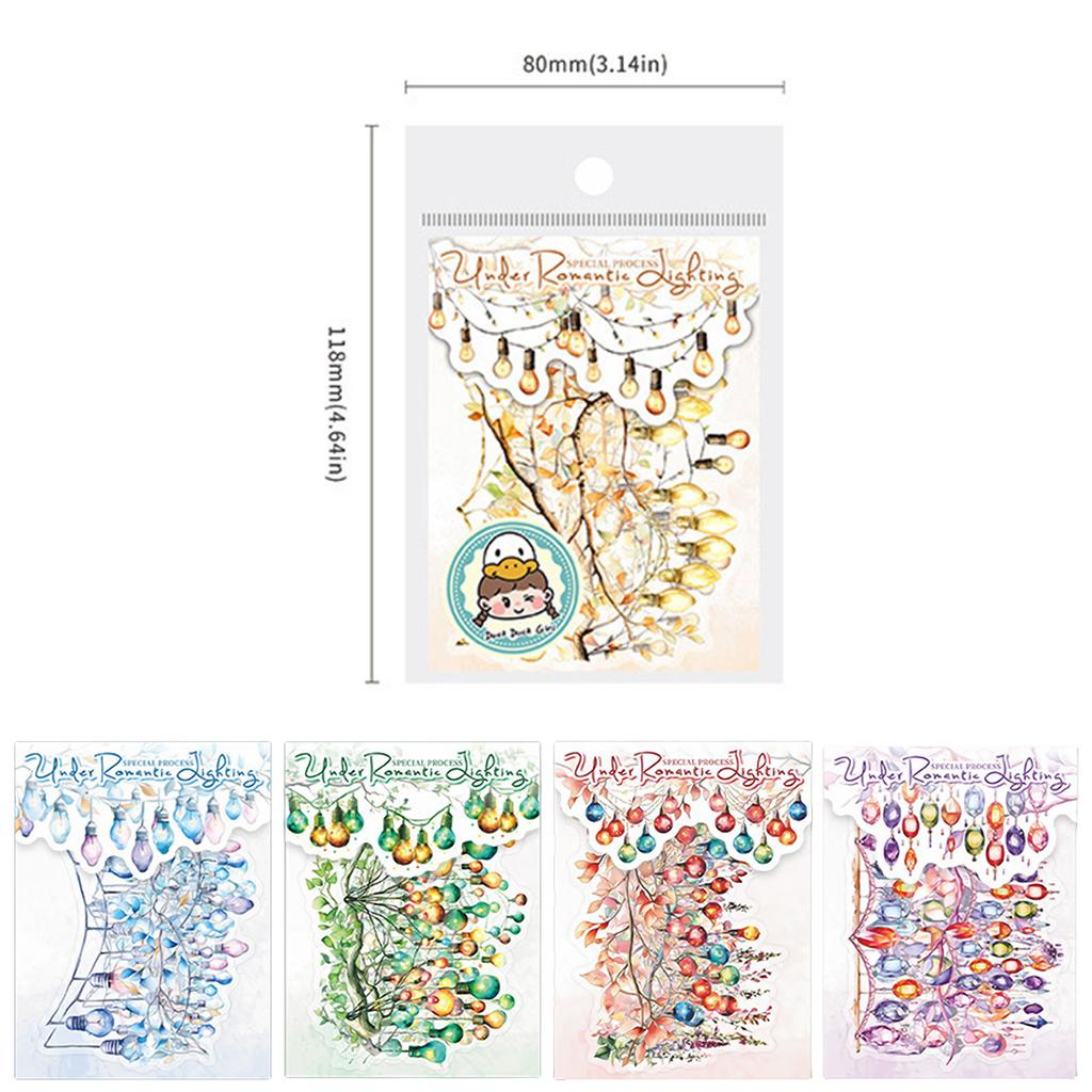 Colorful PET Sticker Shell Like Glow Stickers With Color Flower For Diy Diary Album Scrapbooking