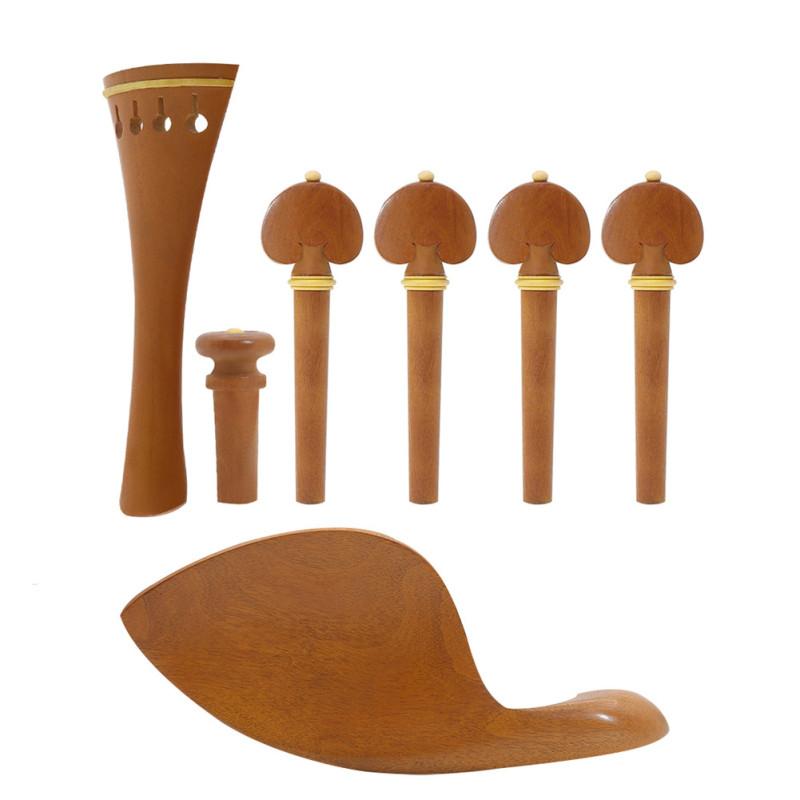 Запасной для скрипки фитинг для скрипки из мармеладного дерева 4/4 с подбородком для скрипки, колышки на конце