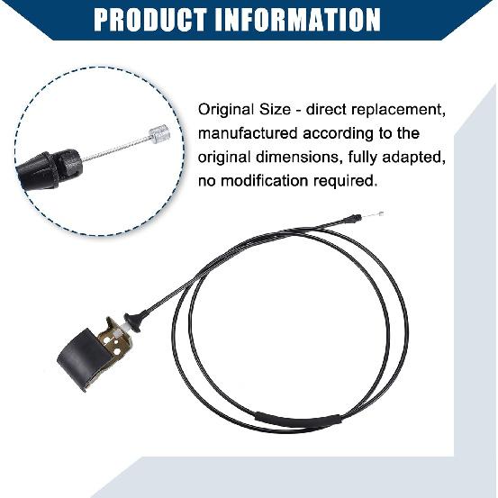 Hood/Release Cable for Ford for Ranger 1998-2011 for Ford Explorer Sport 2001-2003 / Hood Control Cable/Durable/Plastic / 1 Pcs/Black