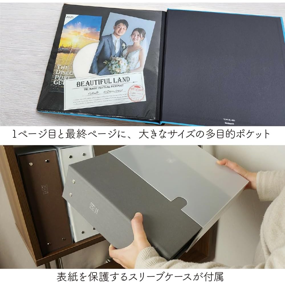 Фотоальбом Nakabayashi Mega Therapy Color с 6 карманами, большой емкости, вмещает 960 фотографий формата L, TCPK-6L-960 Теплый коричневый (Эксклюзивно в интернете)