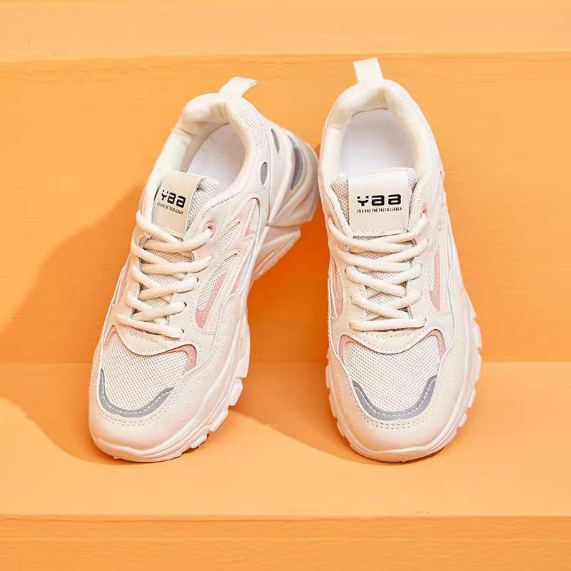 Туфли на платформе для папы, женские, модные, весенние, новые, белые, универсальные, увеличивающие рост, кроссовки для студентов