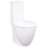 Ceramic Toilet with Horizontal Outlet White