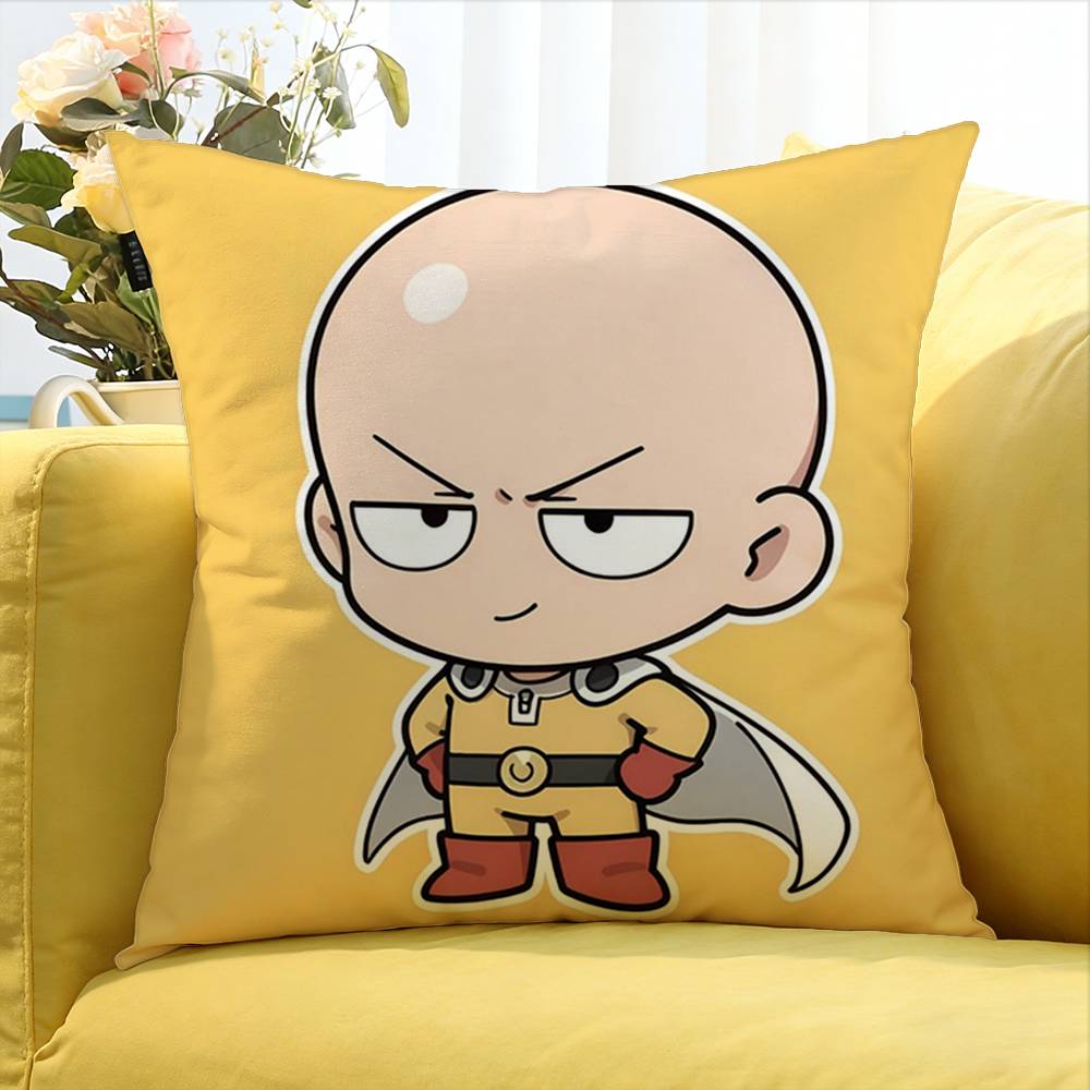 OnePunchMan World Various Sizes Square Pillow Case For Car Home Bedchamber Decor