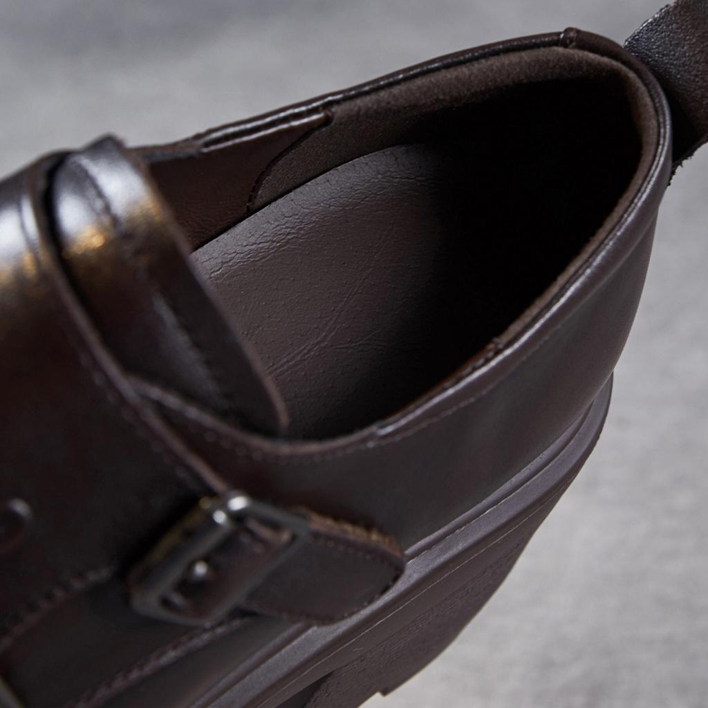 Женские кожаные туфли на толстой подошве, увеличивающие рост, в британском стиле, легкая роскошь, из натуральной кожи, высококлассные ретро лоферы