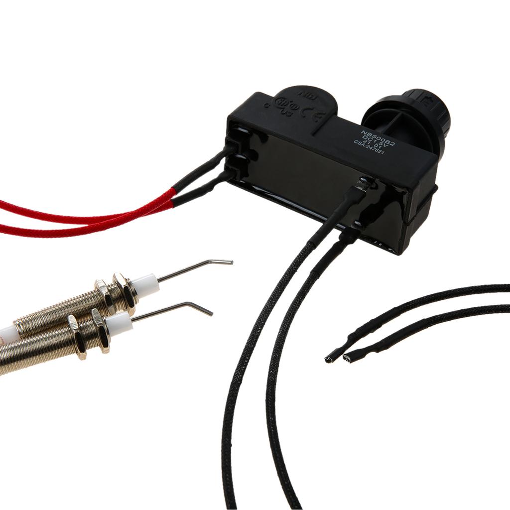 4pcs/1kit Gas Grill Igniter Push Button Control Automatic Switch Ignition AA Battery with Electrode Spark Replace Spirit Ignitor