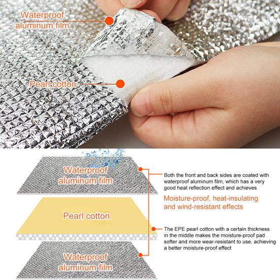 Коврик для пикника, водонепроницаемый, складной, портативный, многоцелевой, алюминиевая изоляционная пена