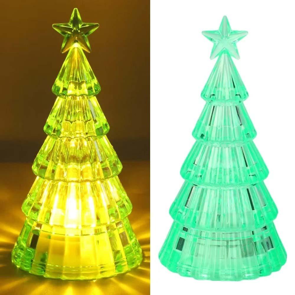 Светящаяся новогодняя елка Ночной светильник Светящиеся рождественские настольные украшения Настольные светодиодные лампы Книжная полка