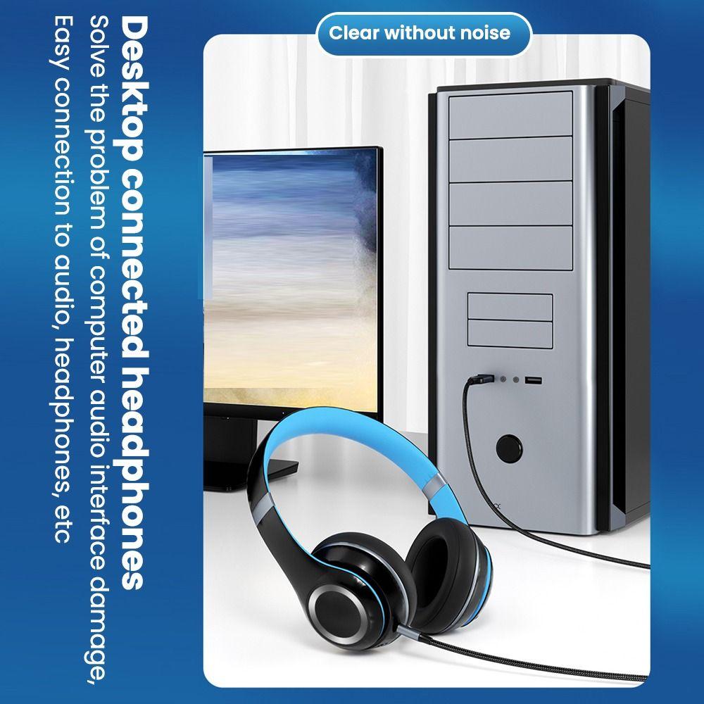 Stereo Adapter Wire Headphone USB to 3.5mm Audio Cable Aux Line Male to Male