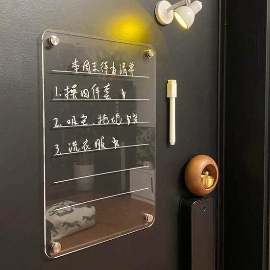 Магнитный холодильник-календарь, прозрачная многоразовая акриловая доска для сухого стирания, бытовой органайзер, доска