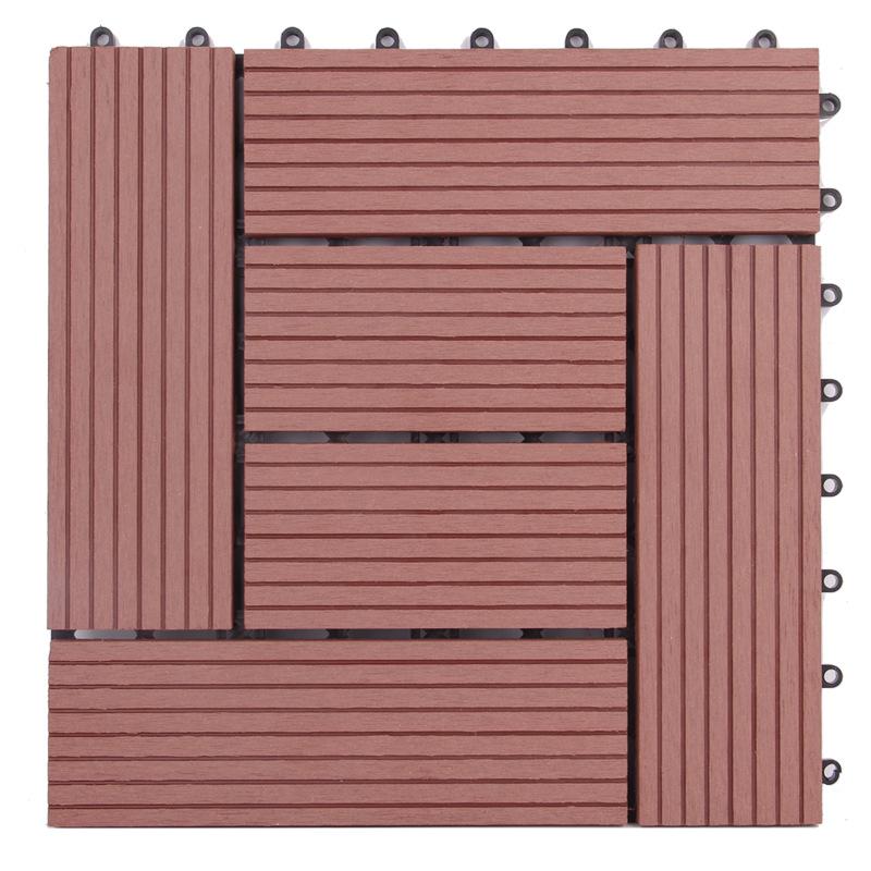 Нескользящий уличный пластиково-деревянный паркет для балкона, сада или внутреннего двора