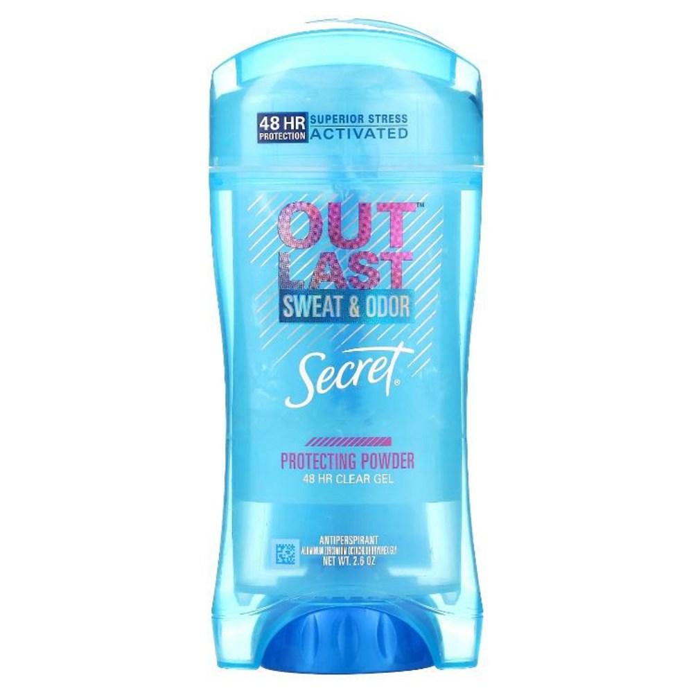 Secret Outlast 48 Hour Clear Gel Deodorant Protective Powder 2,6 унции 73 г), 1 упаковка, 73г