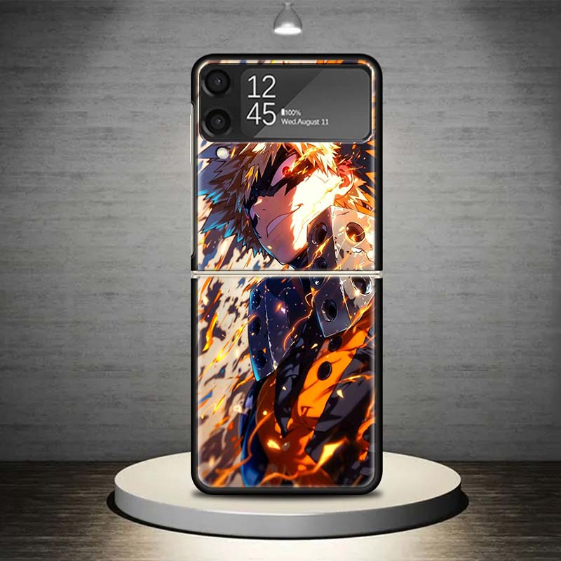 Чехол для телефона Bakugou Katsuki MHA My Hero для Samsung Galaxy Z Flip 7 6 5 4 3 5G Ударопрочный чехол Z Flip7 Flip6 ZFlip5 Flip3 Flip4
