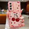 Чехол Cherry Print Clear Card Slot для телефона Samsung S25 Ultra S24 FE S23 S22 A56 A16 A36 A55 A06 A05 A15 Card Card Pocket Soft Silicone Противоударный чехол