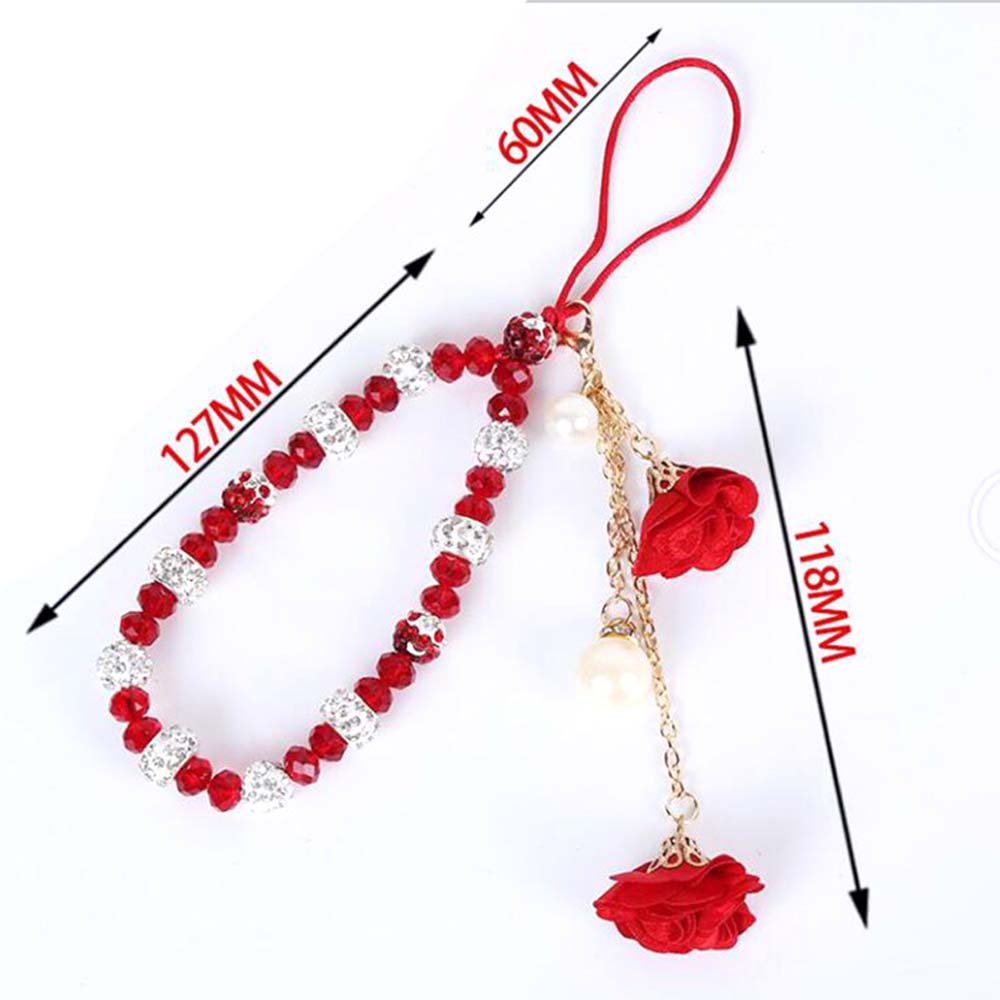 Accessories Flower Pendant Bracelet Mobile Phone Strap Lanyard Cell Phone Lanyard Wrist Straps