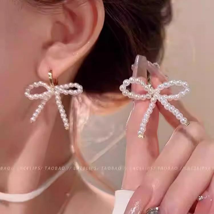 Уникальные серьги-пусеты из серебра 925 пробы с цирконом и жемчугом в виде бабочек для женщин - Высококачественная модная бижутерия