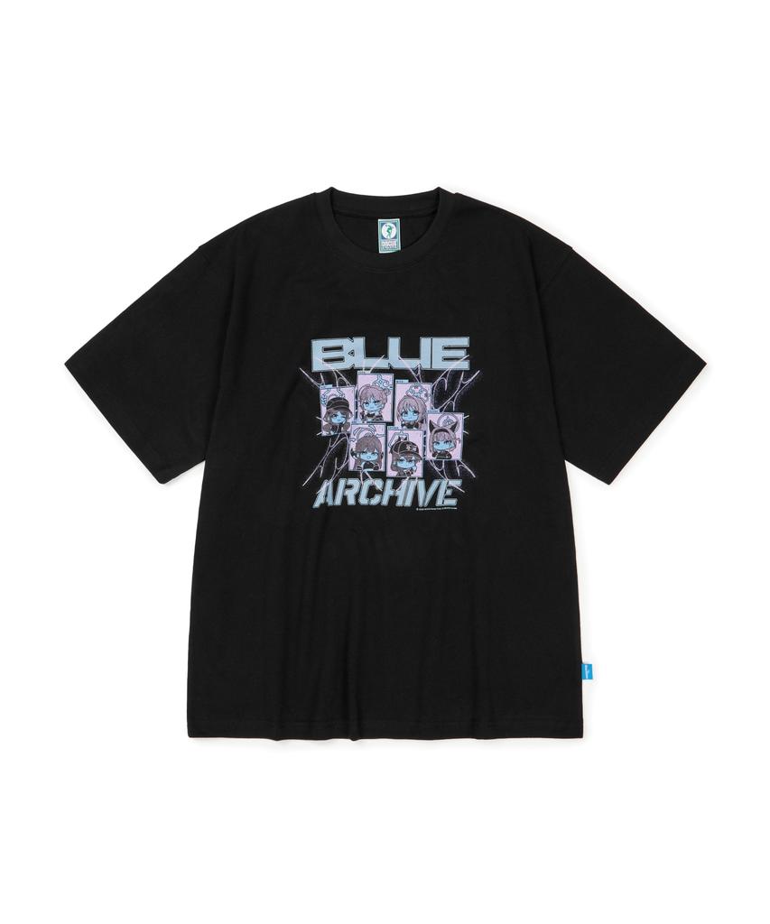 DISCUS ATHLETIC Blue Archive Crt Graphic T-Shirt Black