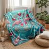 Flaming Tiger Artwork 1 Theme blanket Lightweight Warm Flannel Blanket Decorative Throw Blanket for Home Decoration