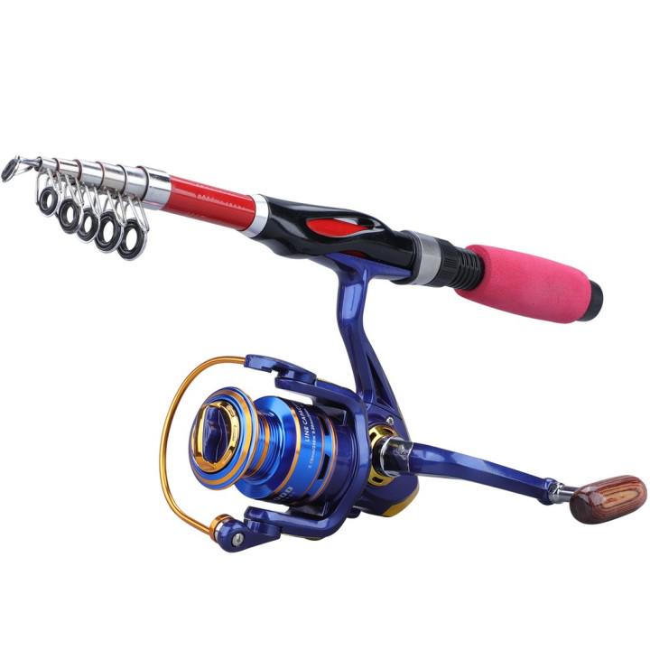 Sougayilang Spinning Fishing Rod Reel 1.0m 1.5m Fiber Ultralight Spinning Fishing Pole GR 5.2:1 13BB Spinning Fishing Wheel Full Metal Fishing Combo