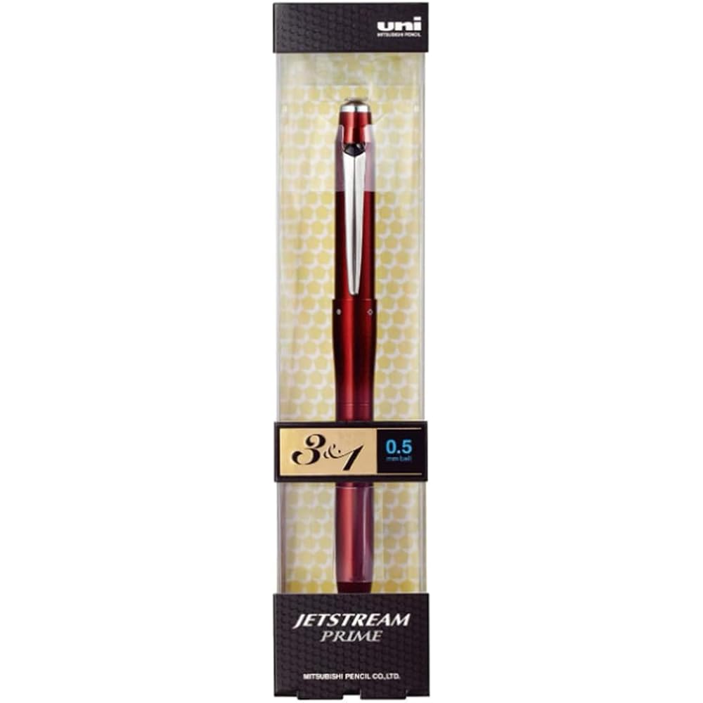 Многофункциональная ручка Mitsubishi Pencil Jetstream Prime 3 & 1 0.5 Темный Бордовый Легко Писать MSXE450...