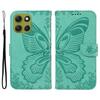 For Motorola Moto G86 5G/G86 Power 5G Case Butterfly Pattern PU Leather Folio Flip Phone Cover -  Light Purple