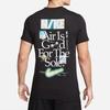 Nike Футболки Мужские Черные С Круглым Вырезом Умеренный Прямой Крой FB9775-010
