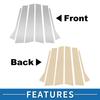 ABSOPRO Door Pillar Window Trim Sticker Pillar Post Door Outer Exterior Cover Compatible with VW Jetta Silver Tone Anti-Scratch 2009-2012,