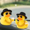 Rubber Middle Finger Duck Car Ornament Funny Office Gift Car Dashboard Decoration Quirky Decor Rubber Duck Funny Car Accessories